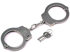 VIPERTEK Double Lock Steel Police Edition Professional Grade Handcuffs (Silver)
