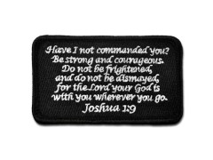 TACTICAL COMBAT BADGE MORALE VELCRO MILITARY PATCH JOSHUA 1:9 BNW