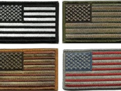 Bundle 4 Pieces - Tactical USA Flag Patches - Multi-colored