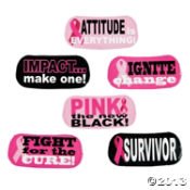 72 Cool PINK RIBBON/FACE TATTOOS/6 Sheets of 12/Breast Cancer