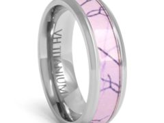 Viable Harvest - Pink Camouflage Ring Wedding Band - 6mm Titanium (size 10)