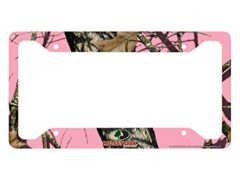 Airstrike® Pink Camo License Plate Frame, Mossy Oak Car Tag Frame,