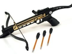 Ace Martial Arts Supply Self Cocking Draw Crossbow Pistol, 80-Pound
