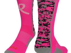 TCK Digital Camo Aware Crew Socks (Neon Pink/Pale Pink, Small)