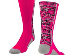 TCK Digital Camo Crew Socks (Neon Pink, Medium)