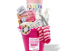 Breast Cancer Patient and Chemotherapy Gift Basket-Kicking Chemo Bucket
