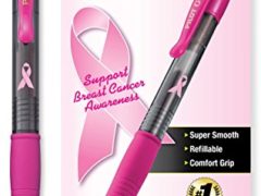 Pilot G2 Breast Cancer Awareness Pink Pens with Black Ink, Retractable Gel Ink Rolling Ball, Fine Point, Dozen Box (31332)