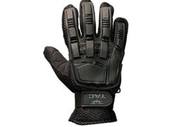 Valken V-TAC Full Finger Plastic Back Airsoft Gloves, Black, Small