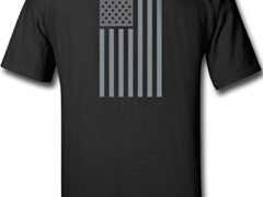 Black Made USA Flag Subdued Banner Print Shirt - XL