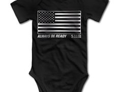 5.11 Tactical USA Morale Patch Kids Baby Romper Jumpsuit Black