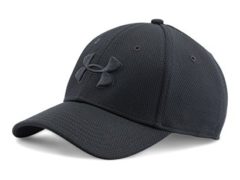 Under Armour Men's Blitzing II Stretch Fit Cap, Black/Black, Medium/large