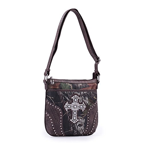 LICENSED MOSSY OAK WESTERN CAMO CAMOUFLAGE MESSENGER/CROSSBODY BAG