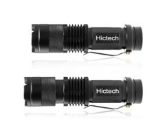 Hictech 7W Ultra Bright Mini LED Flashlight Tactical Flashlight (2 Pack)