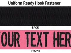 Personalized Military Name Tapes: Sew On, Velcro, Tactical or with a UNIQUE LOGO, Pink, 4" Velcro (TEXT ONLY)