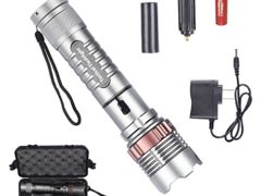 Wsky LED Tactical Flashlight,5 Mode 1000 Lumen Multifunctional Self