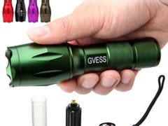 GVESS Tactical Flashlight, AAA 2000 Lumen Flashlights XML T6 Waterproof LED handheld Mini Flashlight