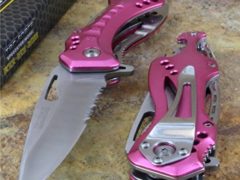 Tac Force Pink Folding Rescue Tactical Pocket Knife New