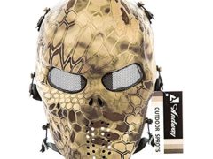 andway skull skeleton full face protective mask gear for airsoft/bb gun/ cs game and party(Airsoft Gun)