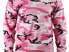 Rothco Long Sleeve T-Shirt/Pink Camo, Medium