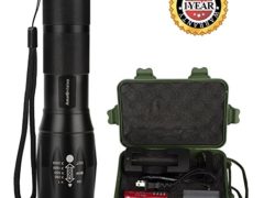 LED Flashlight, Amz vision Portable LED Tactical Flashlight, Water Resistant Outdoor Torch with 18650