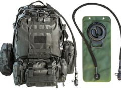 Monkey Paks Tactical Military Backpack Bundle with 2.5L Hydration Water