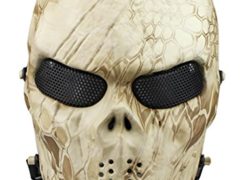Coxeer Tactical Airsoft Mask Full Face Costume Mask(Dessert)