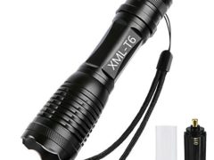 Iseason 900 Lumens LED Flashlight,5 Adjustable Modes Zoomable LED