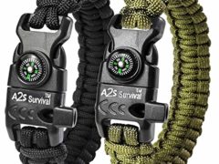 A2S Paracord Bracelet K2-Peak Series - Survival Gear Kit with Embedded