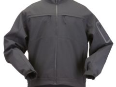 5.11 Tactical #48099 Chameleon Softshell Jacket (Black, Large)