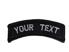 Customizable Text Tab Patch w/Velcro - Military/Morale - Black