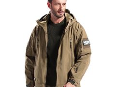 FREE SOLDIER Men Outdoor Tactical Softshell Jacket Waterproof Fleece