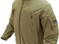 Condor Summit Soft Shell Jacket with Patches Bundle - 3 Items (X-Large, Tan)