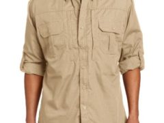 Propper Men's Long Sleeve Tactical Shirt, Khaki, Medium Regular