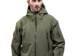 FREE SOLDIER Men Outdoor Tactical Softshell Jacket Waterproof Army