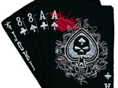 Patch Squad Men's Tactical Ace Of Spade Dead Mans Hand Combat Morale Patch ... (Black)