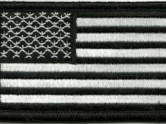 Tactical USA Flag Patch - Black & White by Gadsden and Culpeper