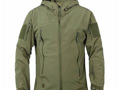 Men's Military Softshell Tactical Jacket Hooded Fleece Coat