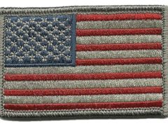 Tactical USA Flag Patch - Subdued Silver USA by Gadsden and Culpeper