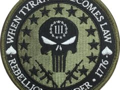 Patch Squad Men's Three Percent Tyranny Punisher Liberty Morale Patch (Multitan)