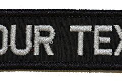 Customizable Text 1x3.75 Patch w/Velcro - Military/Morale - Black