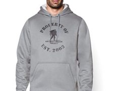 Under Armour Men's Storm WWP Property Of Hoodie, True Gray Heather/Black, X-Large
