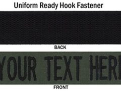 Personalized Military Name Tapes: Sew On, Velcro, Tactical or with a UNIQUE LOGO, Fabric - Olive Drab, 3.5" Velcro