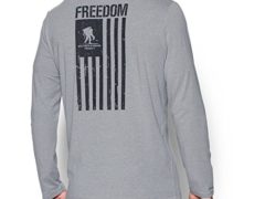 Under Armour Men's WWP Freedom Flag Long Sleeve T-Shirt Medium True Gray Heather