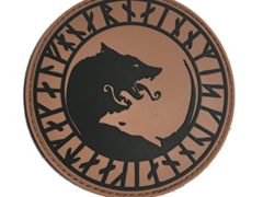 The VIKING "ÚLFHÉÐNAR, NO MERCY, ONLY VIOLENCE WOLF RUNE PVC 4" Tactical Morale PATCH