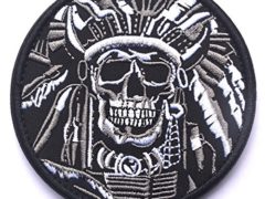 WZT Death Skull War Chief Indian Usa Army Morale Military Tactical Swat Velcro Patch (2)