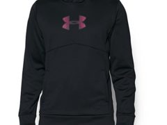 Under Armour Men's Storm Icon Logo Hoodie, Black/Tropic Pink, Medium