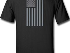 Black Made USA Flag Subdued Banner Print Shirt - Large
