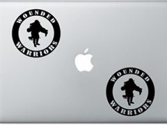 Wounded Warriors Round Military ArcDecals78601343 Set Of Two (2x) , Decal , Sticker , Laptop , Ipad , Car , Truck