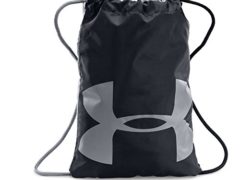 Under Armour Ozsee Sackpack, Black/Steel, One Size