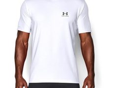 Under Armour Men's Charged Cotton Sportstyle T-Shirt, White/Graphite, Medium